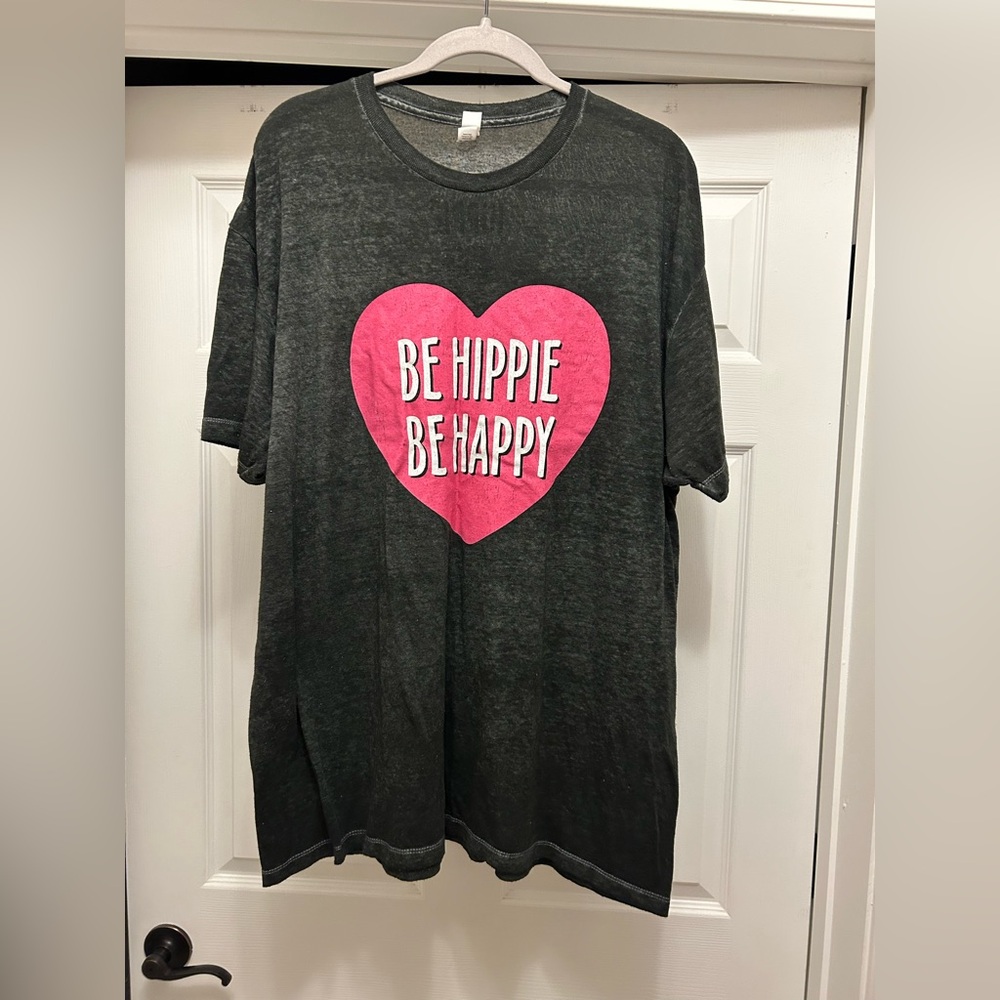 Acid Wash Heart Graphic Tee